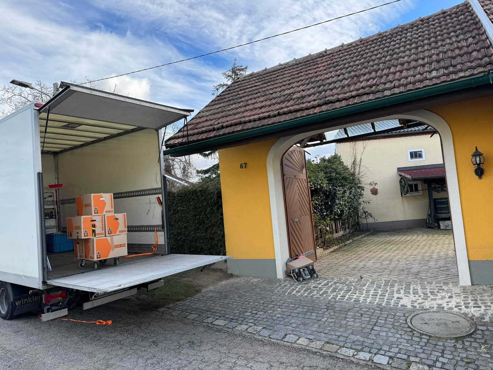 Sorgfältig verpacktes Umzugsgut